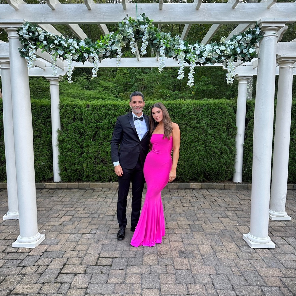 Strapless Fishtail Gown in Orchid Pink - Picture 5 of 5